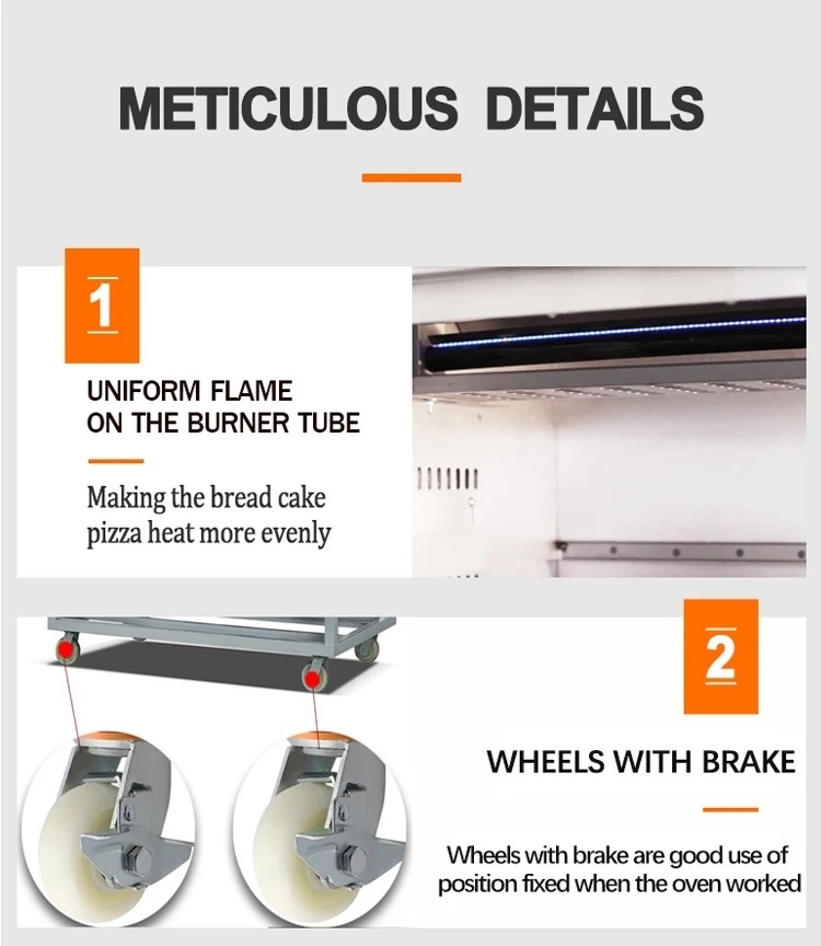 Multi-Functional Liquid Propane Gas LPG Baking Bakery Equipment Oven with High Burn Efficiency