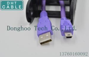 High Flex Mini Camera USB Cable Rugged Constructions Full Shielded In Violet Color