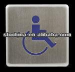 Quality Anti-theft 4.5" square push to open or push to exit switch for Handicap door push button for sale