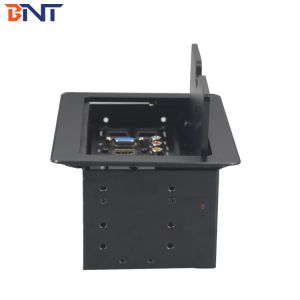 Aluminum furniture power data table mounted socket with slip cover