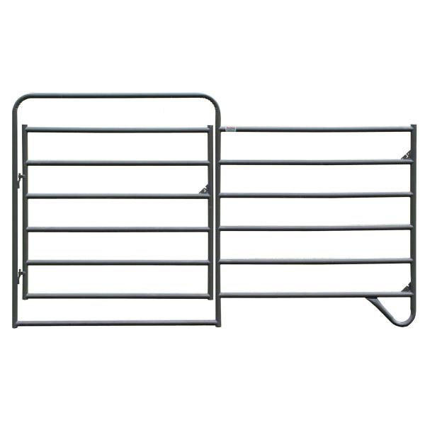 Heavy Duty Metal Corral Fence Portable Galvanized Livestock 4 / 5 / 6 Rails Cattle Fence