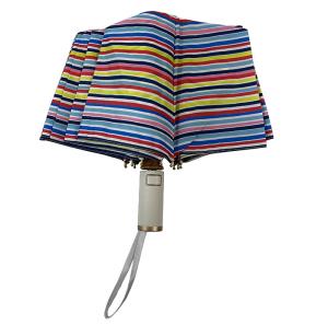 21 Inches Travel Auto Open And Close Umbrellas With Golden Frame
