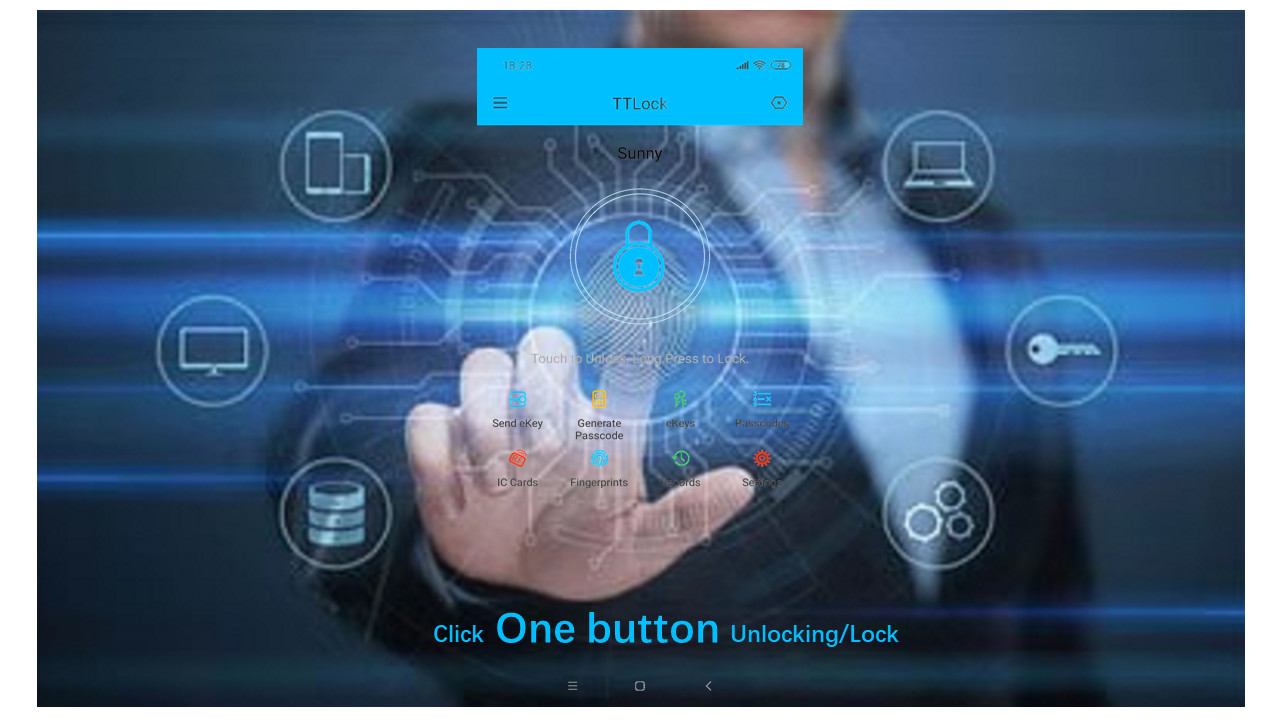 TT APP Code Lock Digital Pin Code Door Lock , Keyless Door Lock Easy Install Durable
