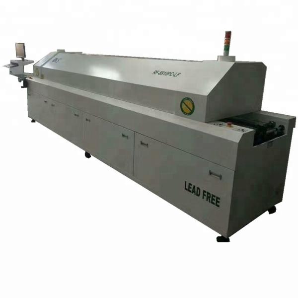 Quality Chain Rail Type Reflow Soldering Machine , 8 Zone PC Control SMD Reflow Oven for sale