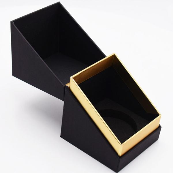 Embossing Rigid Black Candle Boxes Jars With Lid UV Coating OEM