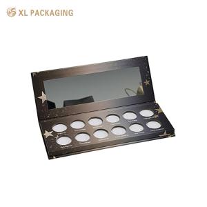 China Cosmetic Custom Printed Packaging Box Eye Shadow Palette Box With Mirror Makeup Tool on sale