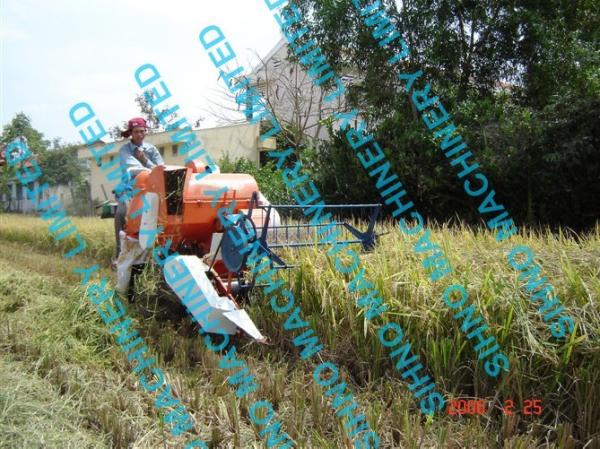 Quality 4l-0.7 mini grain harvester, paddy combine harvester with Tyre wheel for sale