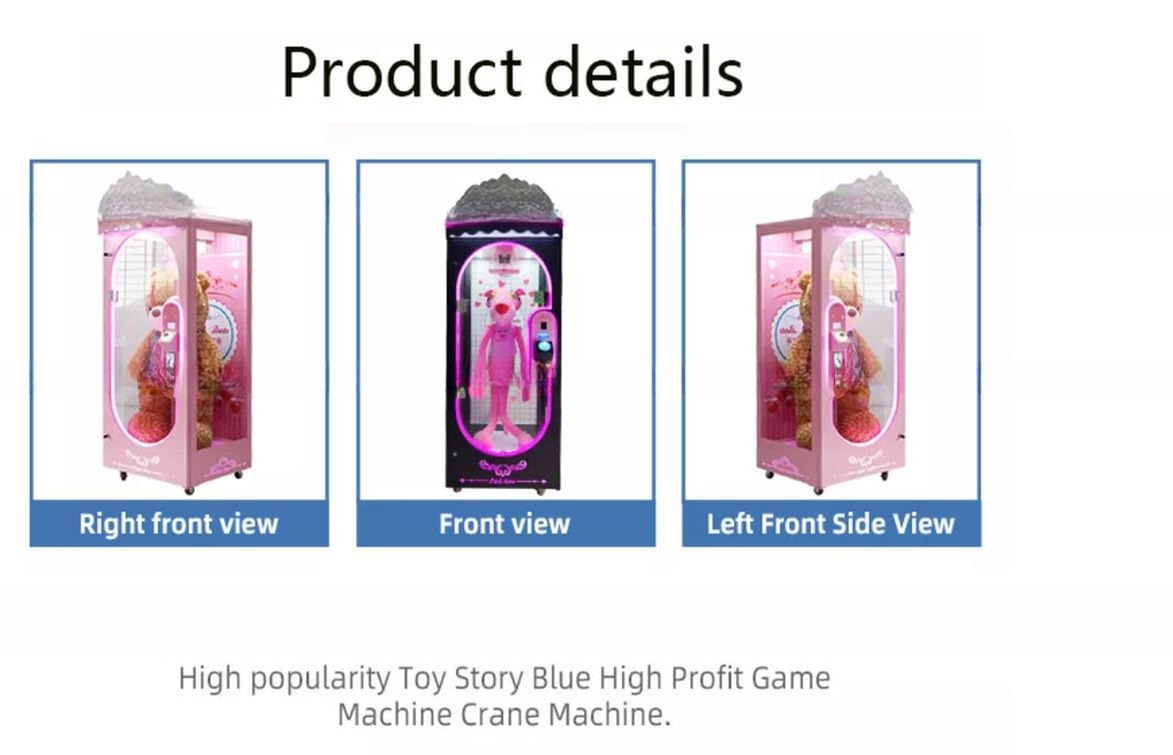 Dreamland Coin Operated Pinks Date Scissors Game Machine Crane Claw Machine Cut Prize Toys Machine
