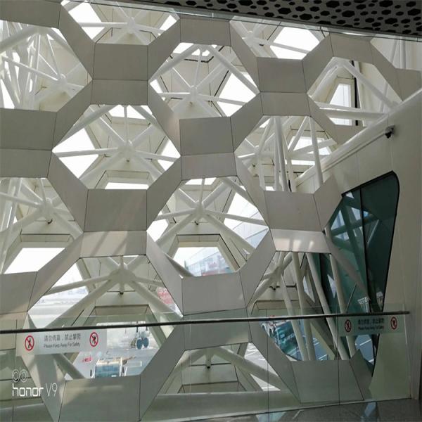 EPS Roof Architecture Steel Space Frames Airport 960mm Roof Customized