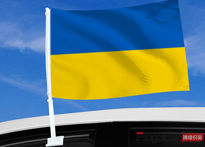 Flagolden car flags screen printed high quality