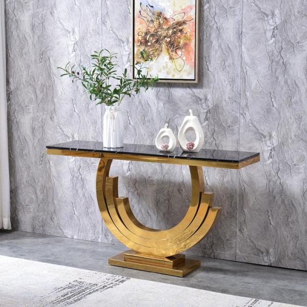 Quality Rectangular Modern Marble Entrance Console Table Width 45cm for sale