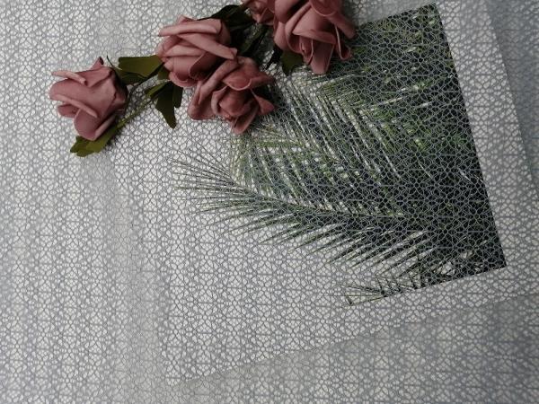 Quality Grey Lightweight Geometric Lace Tulle Mesh For Evening Dress for sale