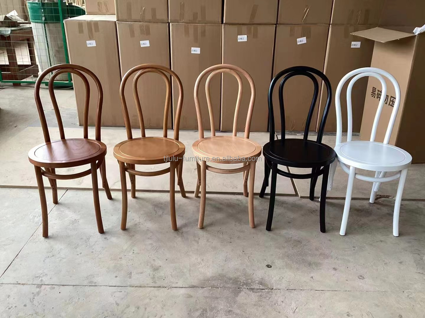 Stackable Wood Chair with 100KG Weight Limit Modern Furniture Restaurant Natual Stacked Rattan Dining Chairs
