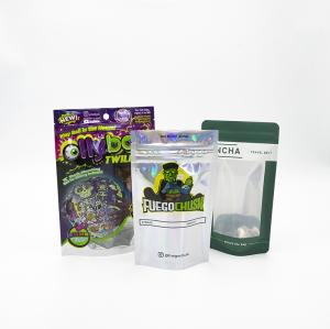 Doypack Colorful Printing Custom Aluminum Foil Resealable Stand Up Smell Proof Zipper Mylar Packaging Pouch Bag