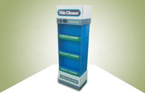 China Double Face Show Three Shelf POS Cardboard Displays Sell Cleaning Products on sale