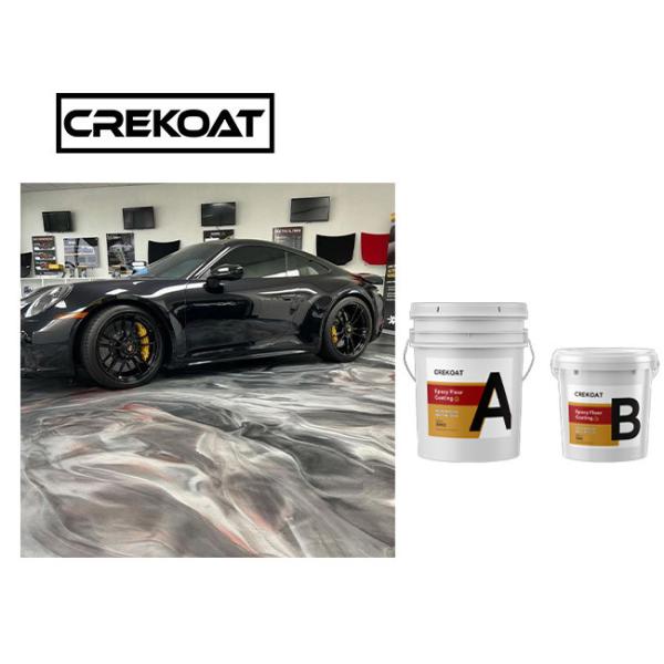 Quality Crystal Clear Concrete Metallic Epoxy Floor Coating Scratch Resistant for sale