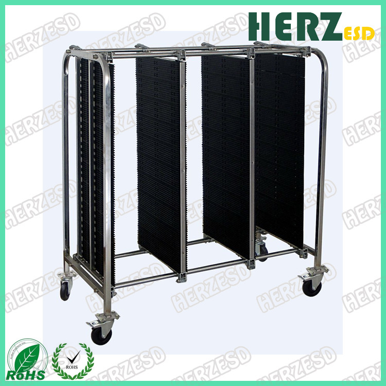 Four Wheels Design ESD Storage Racks Circulation Cart Frame Size 1100 × 620 × 1300mm