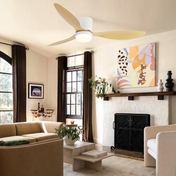 Quality Reversible ABS Blade Ceiling Fan 52 Inch DC Motor LED Ceiling Fan With Remote Control for sale
