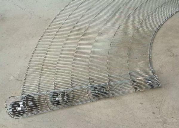 Quality CE SGS Pass SS304 Flat Flex Mesh Belt For Steamed Bread Oven , Long Life for sale