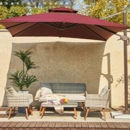 Buy cheap Windproof Outdoor Aluminum Umbrella Red Commercial Aluminum Umbrella product