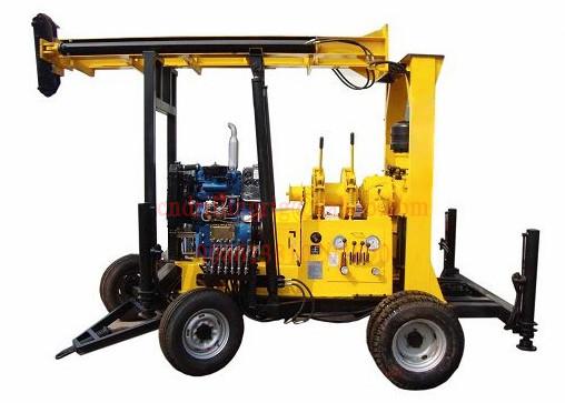 Quality Trailer Mounted High Efficiency Water Well Drilling Machine 400m Mud Drilling Capacity for sale
