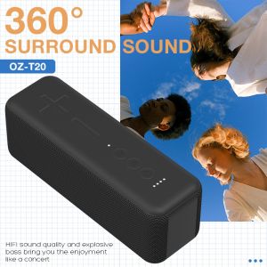 20w Subwoofer Bluetooth Speaker , 2200mAh Bass Wireless Speaker IPX7