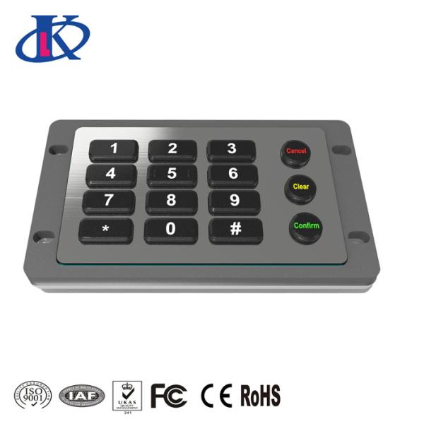 Excellent Tactile Feel Backlit Metal Keypad , Weatherproof Keypad Customizable