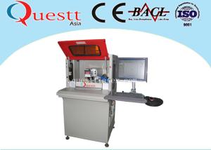 High Precision Automatic Fiber Laser Marking Machine With 2 Station Rotate Table