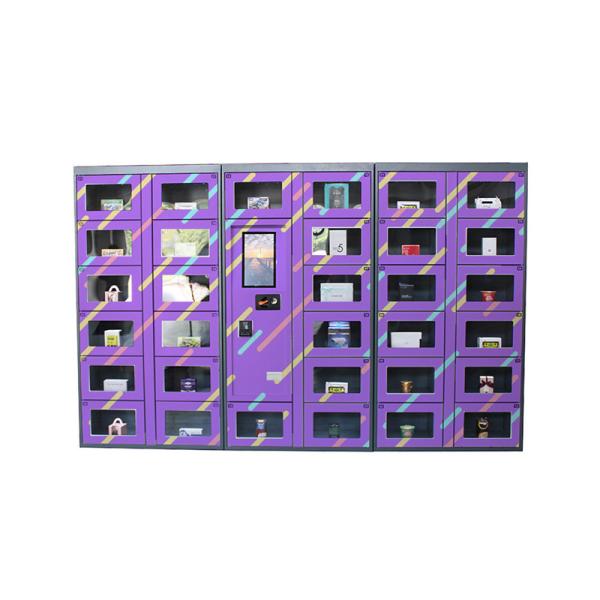 Quality Credit Card Operated Vending Locker With Touch Screen Transparent Doors for sale