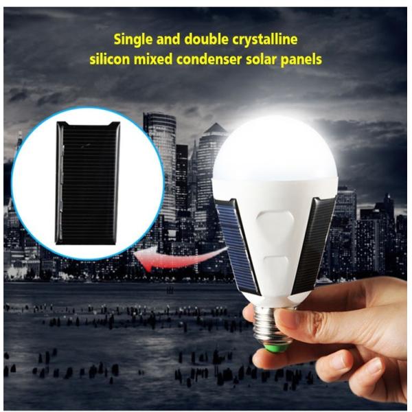 led solar bulb with Li-battery for camping outdoor use IP65 emergency rechargeable led bulb 7W 12W E27 B22