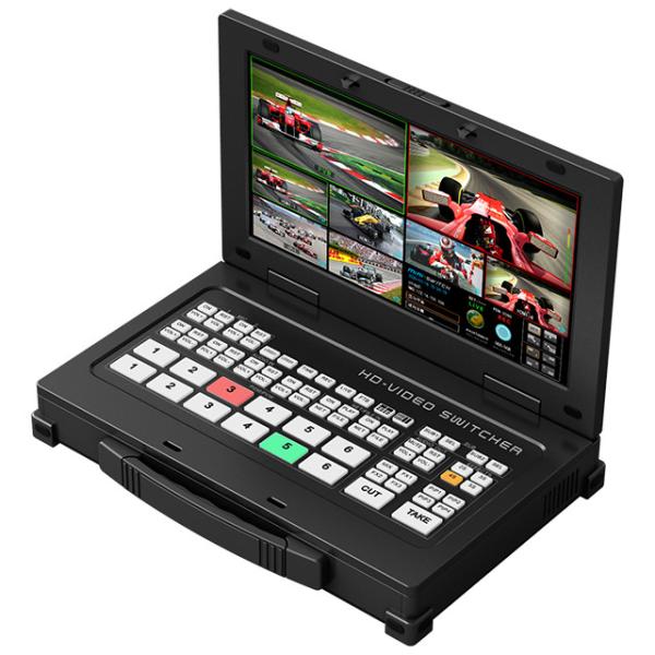 Quality 6 Channel Portable Multi Format Live Streaming HDMI Video Mixer PIP And Encoding for sale