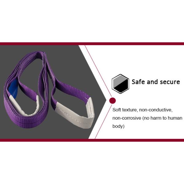 Purple Polyester Flat Webbing Sling Flat Web Lifting Slings ISO9000