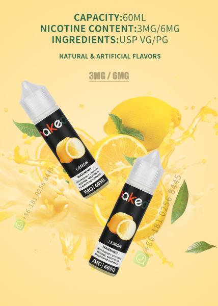 Quality 30pg 30ml E Cigarette Vaping Liquid Lemon Flavor Customization for sale