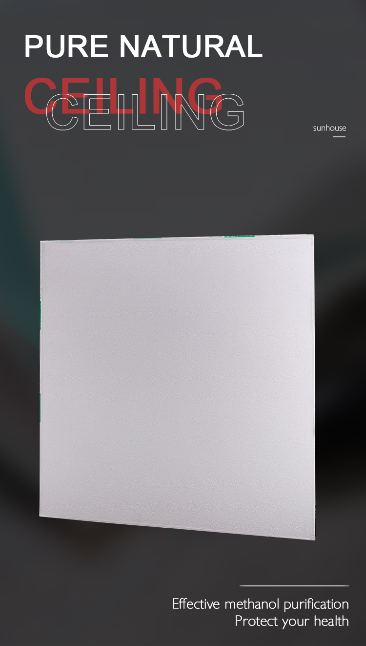 Modern Style PVC Gypsum Ceiling Tiles Rectangle Shape Square Edge