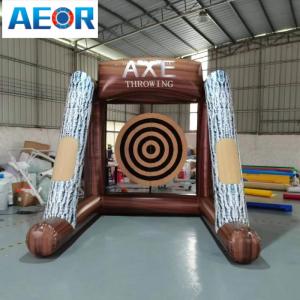 Buy cheap Inflatable Axe Throwing Games Inflatable Target Dart Board with 1 Air Blower and 4 Axes for Sport Events product