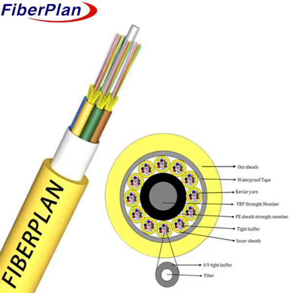 Quality FRP Strength All Purpose Breakout Indoor Cable GJFPV 12-144 Cores for sale