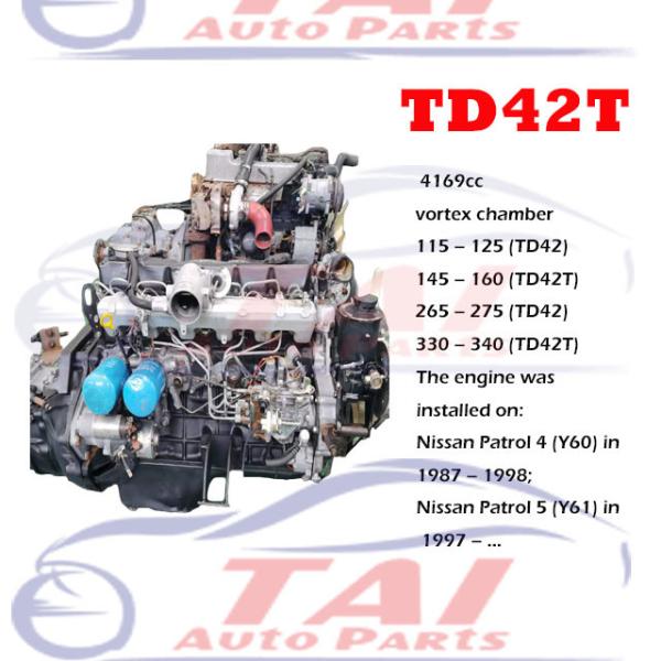 Quality Used TD42 TD42T TD42TI Engine 6 Cylinder With Turbo For Nissan for sale