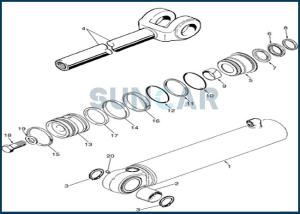 8605261 Steering Cylinder Seal Repair Kit Fits Wheel Loader 721D 621G