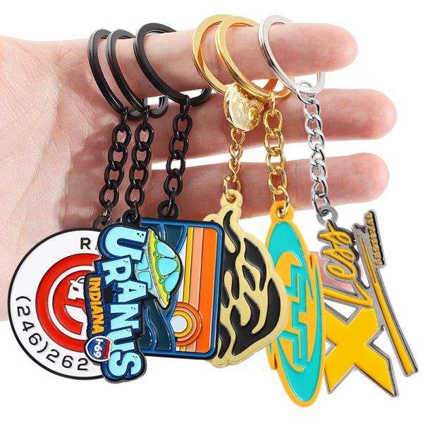 Quality Metal Soft Hard Enamel Keychains Keychain Custom Logo 3D 2D Keyrings Keychain for sale