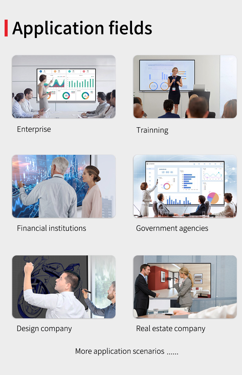 Scratch Resistant Smart Interactive Whiteboard For Meeting Multi Touch