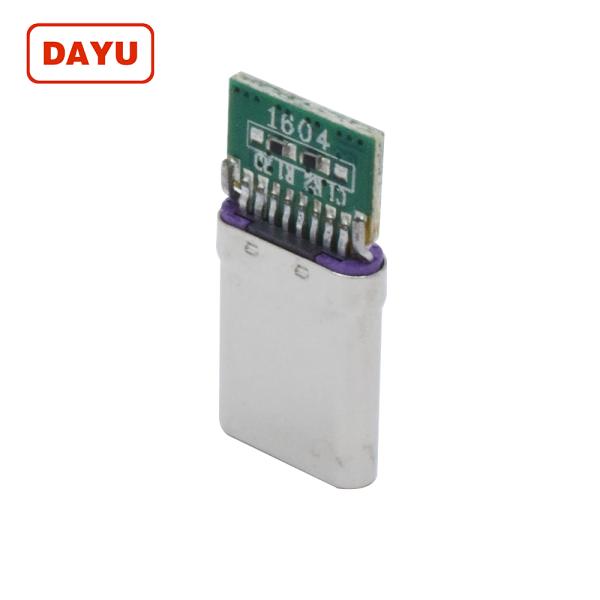 2.0 USB C Connector Male Welding USB C Cable Jack With 1 Year Warranty