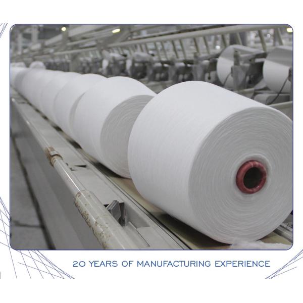 Smooth Surface Weaving Polyester Knitting Yarn 20s / 1 30s / 40s / 1 For Knitting Socks