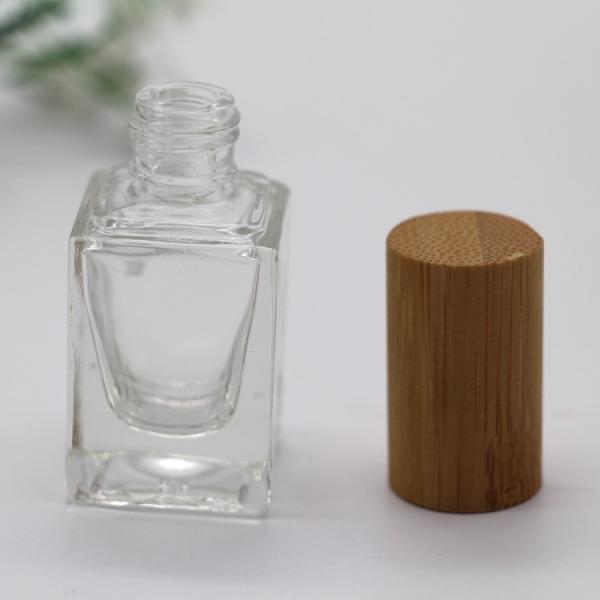Quality 13ml Empty Nail Polish Container Square Bottle 17mm With Bursh 5pcs for sale