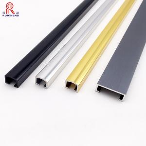 China Anodised Aluminum decorative listello tile Color U Shaped Tile Edge Trim on sale
