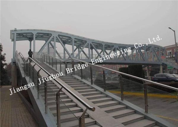 Quality Metal Building Steel Pedestrian Bridge Painted Bailey Panel Prefabricated for sale