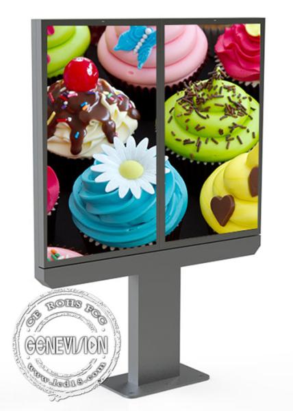 Quality 55" Dual Screen AIO LCD Wayfinding Digital Signage Totem for sale