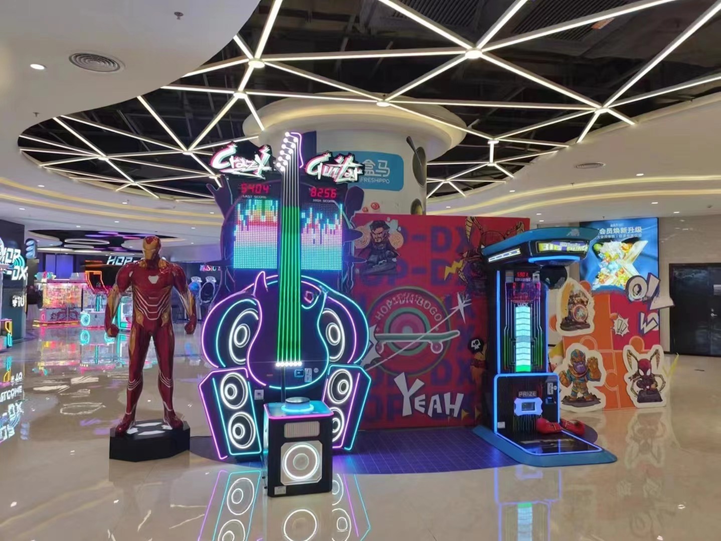Coin Operated Boxing Punch Game Machine Arcade Punch Machine Metal Frame