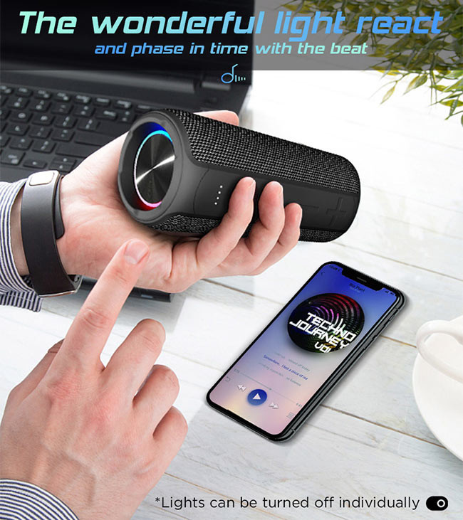 Charging Time 2-3 Hours LED Light Bluetooth Speaker 450g With TWS Pairing Function
