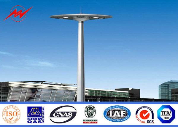 Quality 28m Q345 Customized Galvanized High Mast Pole With Lifting Systems for sale