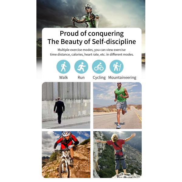 65G Bluetooth Calling Smartwatch 200mAH Health Monitoring Bracelet IP67 Waterproof Band